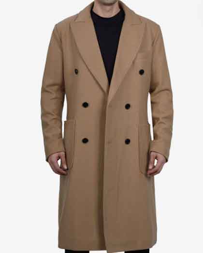 Men's Double Breasted Wool Pea Coat - Image 2