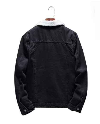 Men’s Denim Winter Thick Fur Lined Jacket - Image 2