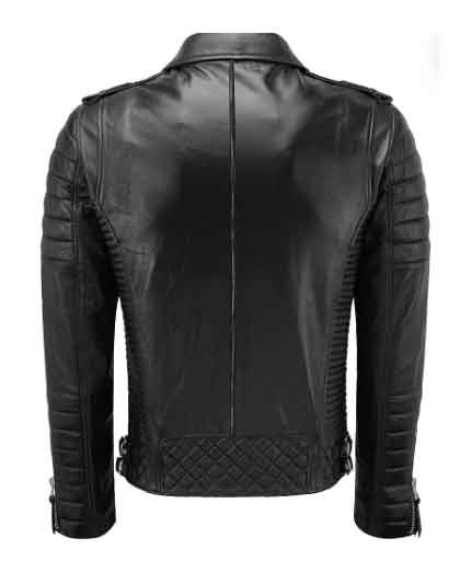 Missouri Asymmetrical Womens Leather Jacket With Quilted Detailing - Image 2