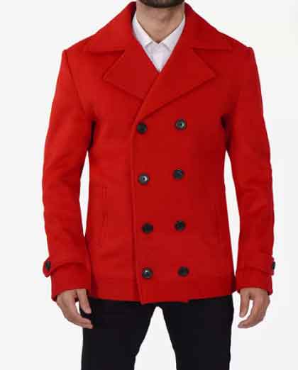Men’s Double Breasted Wool Pea Coat