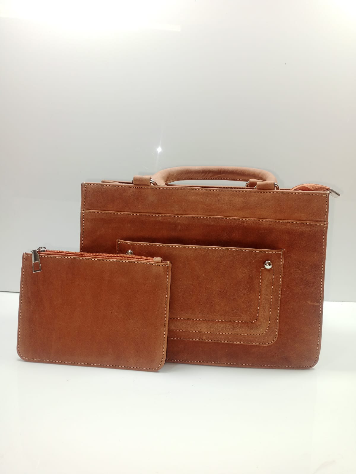 Women’s Stylish Handbag with Matching Wallet – Available in Brown, Black & Pink - Image 2
