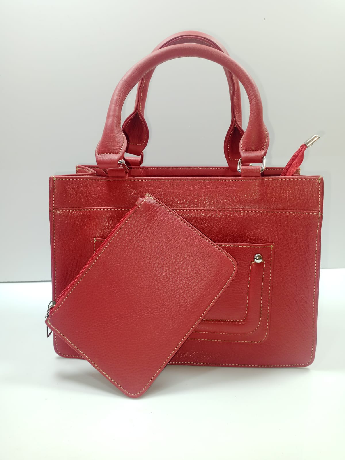 Women’s Stylish Handbag with Matching Wallet – Available in Brown, Black & Pink - Image 3